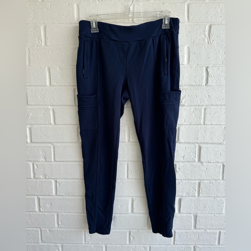 Jockey Women's Navy Blue Pants/Leggings/Joggers. Size Large. Gently Preowned